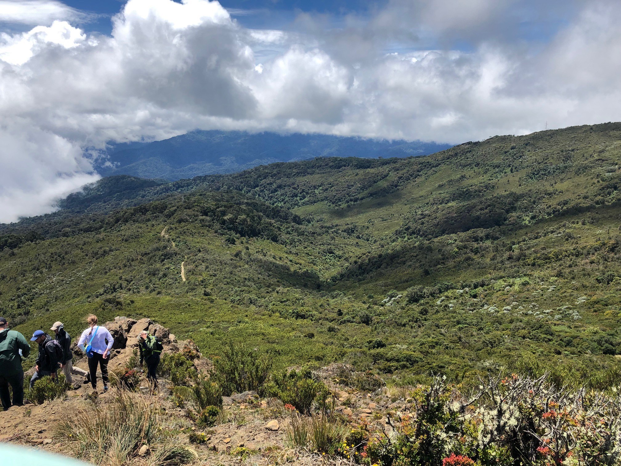 NRES Students on a mountain in Costa Rica